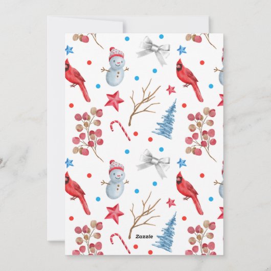 Personalisierte Weihnachtskarte Feiertagskarte (Rückseite)