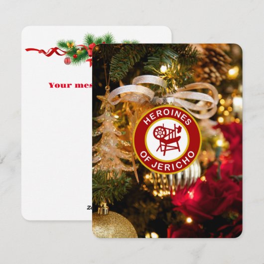 Personalisierte Weihnachtskarte Feiertagskarte (Vorne/Hinten)