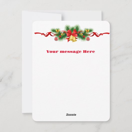 Personalisierte Weihnachtskarte Feiertagskarte (Rückseite)