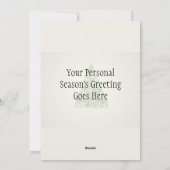 Personalisierte Weihnachtskarte Feiertagskarte (Rückseite)