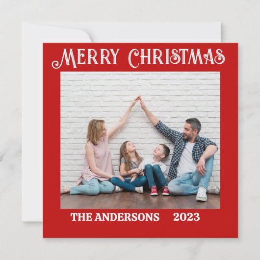 Personalisierte Weihnachtskarte Feiertagskarte (Vorderseite)