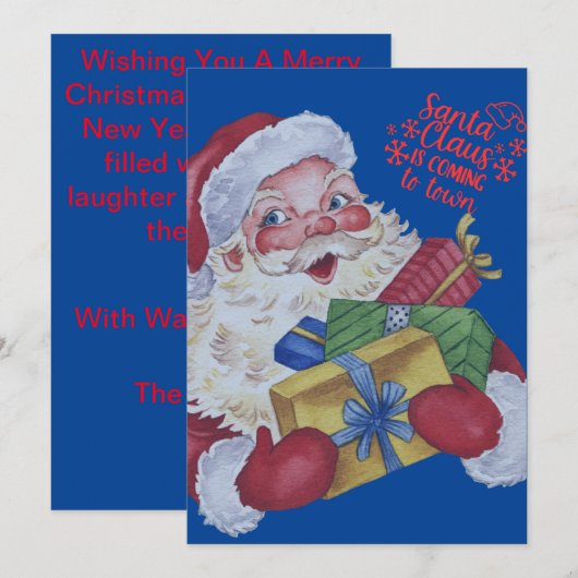 Personalisierte Weihnachtskarte, Feiertagskarte (Vorne/Hinten)