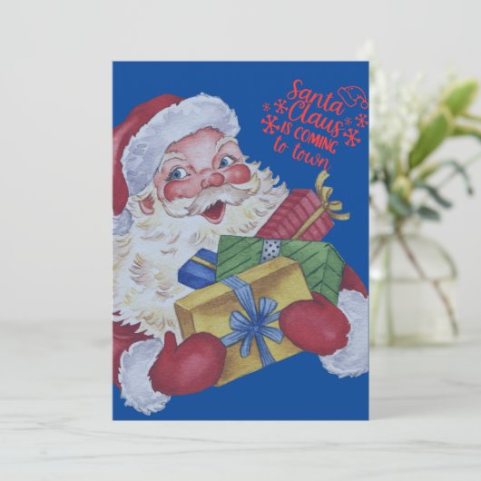 Personalisierte Weihnachtskarte, Feiertagskarte (Stehend Vorderseite)