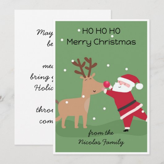 Personalisierte Weihnachtskarte Feiertagskarte (Vorne/Hinten)