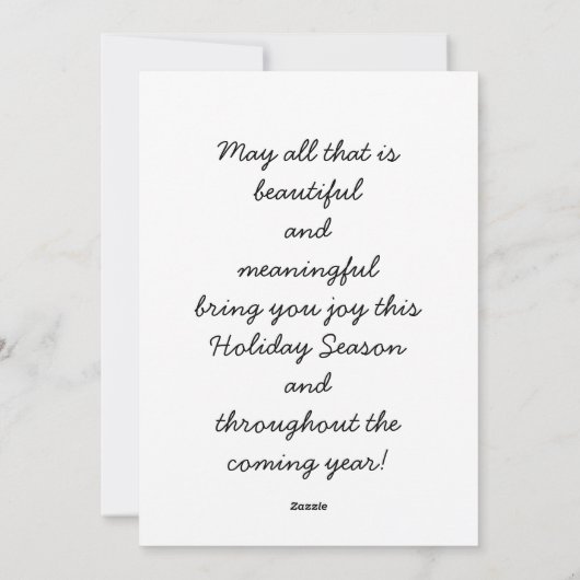 Personalisierte Weihnachtskarte Feiertagskarte (Rückseite)