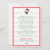 Personalisierte Weihnachtskarte Feiertagskarte (Rückseite)