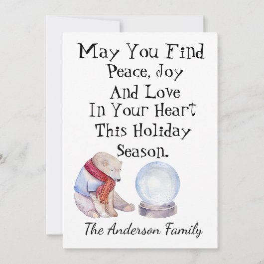 Personalisierte Weihnachtskarte Feiertagskarte (Vorderseite)