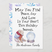 Personalisierte Weihnachtskarte Feiertagskarte (Vorne/Hinten)