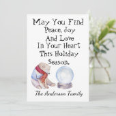 Personalisierte Weihnachtskarte Feiertagskarte (Stehend Vorderseite)