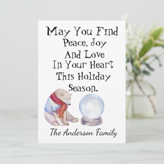 Personalisierte Weihnachtskarte Feiertagskarte (Stehend Vorderseite)