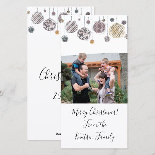 Personalisierte Weihnachtskarte Feiertagskarte (Vorne/Hinten)