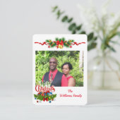 Personalisierte Weihnachtskarte Feiertagskarte (Stehend Vorderseite)