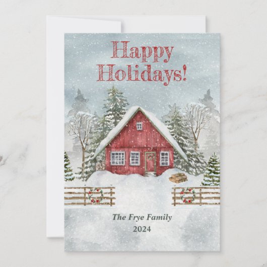 Personalisierte Weihnachtskarte Feiertagskarte (Vorderseite)