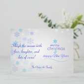 Personalisierte Weihnachtskarte. Folien Feiertagskarte (Stehend vorne)