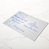 Personalisierte Weihnachtskarte. Folien Feiertagskarte (Gedreht)