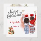 Personalisierte Weihnachtskarte für Bestie Einladung (Vorne/Hinten)