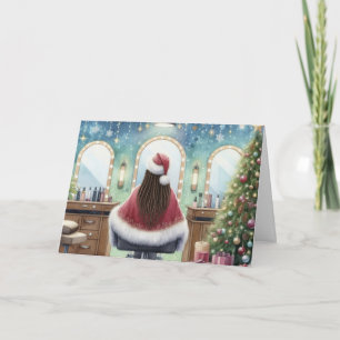 Personalisierte Weihnachtskarte für den Friseur Feiertagskarte