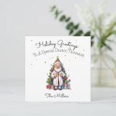 Personalisierte Weihnachtskarte für einen Arzt Feiertagskarte (Stehend Vorderseite)