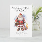 Personalisierte Weihnachtskarte für einen Feuerweh Feiertagskarte (Stehend Vorderseite)