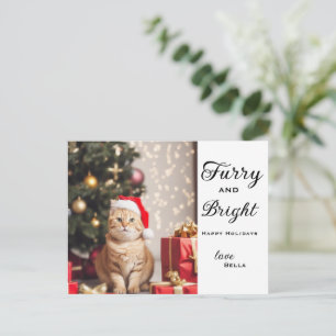 Personalisierte Weihnachtskarte für Haustiere Fot Feiertagspostkarte