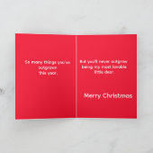 Personalisierte Weihnachtskarte für kleine Mädchen Karte (Innenseite)