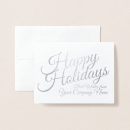 Personalisierte Weihnachtskarte für Unternehmen Folienkarte