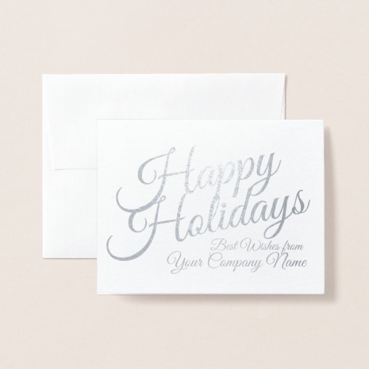 Personalisierte Weihnachtskarte für Unternehmen Folienkarte (Vorderseite mit Umschlag)