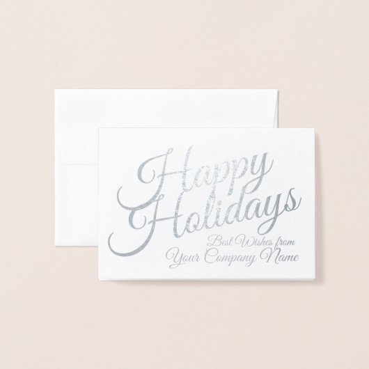Personalisierte Weihnachtskarte für Unternehmen -  Folienkarte (Vorderseite mit Umschlag)