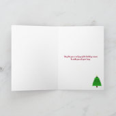 Personalisierte Weihnachtskarte mit Baum, Licht Feiertagskarte (Innenseite)