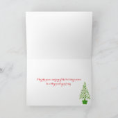 Personalisierte Weihnachtskarte mit Bäumen Feiertagskarte (Innenseite)