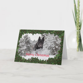 Personalisierte Weihnachtskarte mit elsässischem H Feiertagskarte