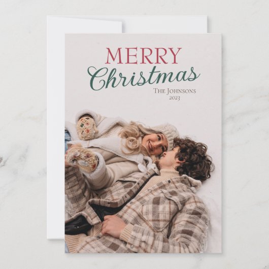 Personalisierte Weihnachtskarte mit Foto Feiertagskarte (Vorderseite)