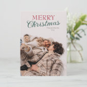 Personalisierte Weihnachtskarte mit Foto Feiertagskarte (Stehend Vorderseite)