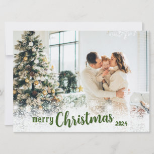 Personalisierte Weihnachtskarte mit Foto Feiertagskarte