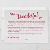 Personalisierte Weihnachtskarte mit Foto Feiertagskarte (Rückseite)