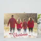 Personalisierte Weihnachtskarte mit Foto Feiertagskarte (Stehend Vorderseite)