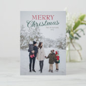 Personalisierte Weihnachtskarte mit Foto Feiertagskarte (Stehend Vorderseite)