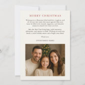 Personalisierte Weihnachtskarte mit Foto Feiertagskarte (Rückseite)
