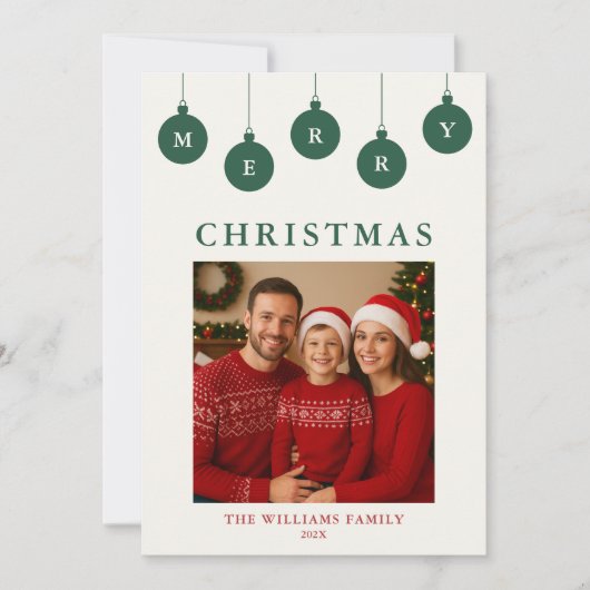 Personalisierte Weihnachtskarte mit Foto Feiertagskarte (Vorderseite)