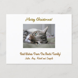 Personalisierte Weihnachtskarte mit Foto Feiertagspostkarte