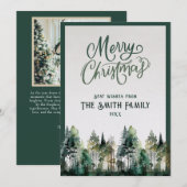 Personalisierte Weihnachtskarte mit Foto+Text Feiertagskarte (Vorne/Hinten)