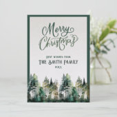 Personalisierte Weihnachtskarte mit Foto+Text Feiertagskarte (Stehend Vorderseite)