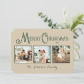 Personalisierte Weihnachtskarte mit Fotos Feiertagskarte (Stehend Vorderseite)