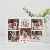 Personalisierte Weihnachtskarte mit Fotos Feiertagskarte (Stehend Vorderseite)