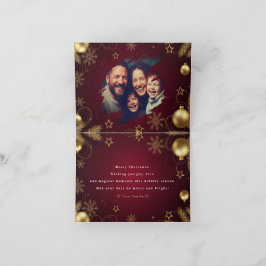 Personalisierte Weihnachtskarte mit individueller Dankeskarte