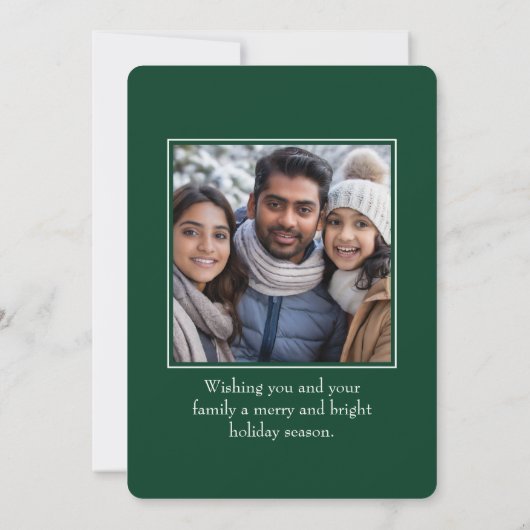 Personalisierte Weihnachtskarte mit Kinderkunst &  Einladung (Rückseite)