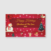 Personalisierte Weihnachtskarte mit Namen Magnetkarte (Vorderseite)