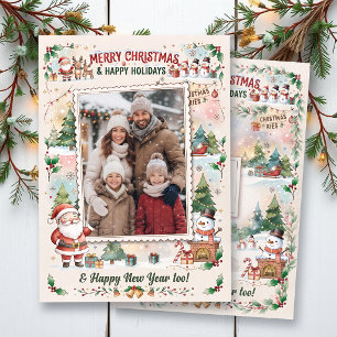 Personalisierte Weihnachtskarte mit skurrilem Foto Feiertagskarte