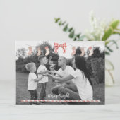 Personalisierte Weihnachtskarte mit Socken Einladung (Stehend Vorderseite)