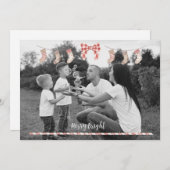 Personalisierte Weihnachtskarte mit Socken Einladung (Vorne/Hinten)